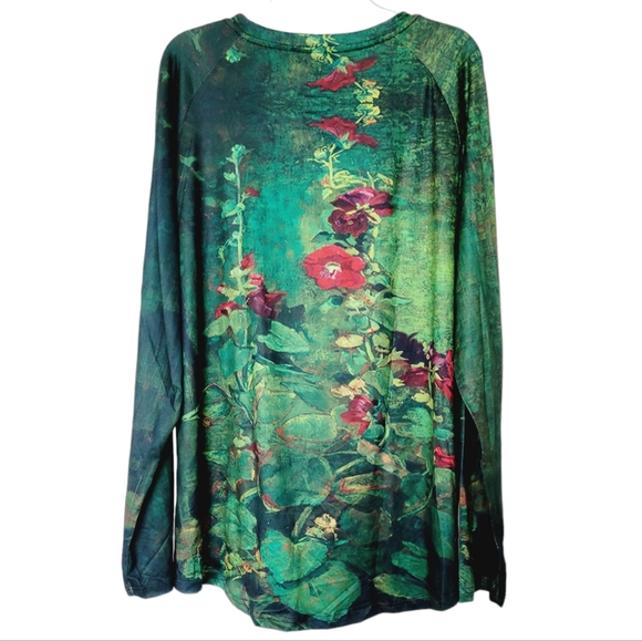 Watercolor Painting Printed Long-sleeve Tee - Picture 2 of 7